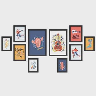 ACAZA Fotomuur Zwart - 10 st.