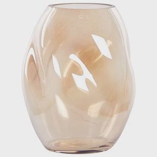 Beliani - GERAKINI - Decoratieve vaas - Oranje - Glas
