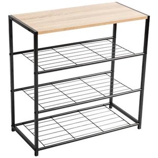 Schoenenrek voor 9 Paar Schoenen met Houten Plank