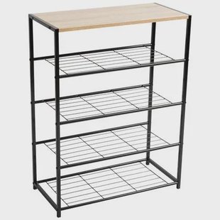 Schoenenrek voor 12 Paar Schoenen met Houten Plank