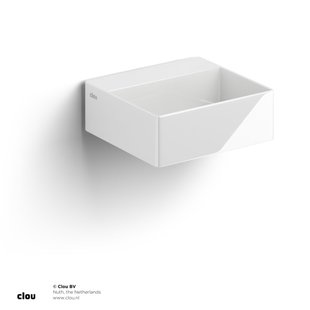 Clou New Flush fontein 28x27cm zonder kraangat met afvoerplug keramiek glanzend wit CL/03.03410