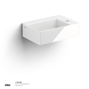 Clou Flush fontein 35.5x24.5cm inclusief plug met kraangat keramiek glanzend wit CL/03.03420.01