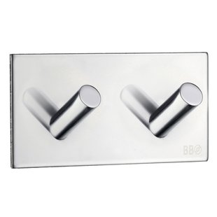 Smedbo Beslagsboden Handdoekhouder - 9x4.5x3.2cm - zelfklevend - RVS Gepolijst Edelstaal BK1093