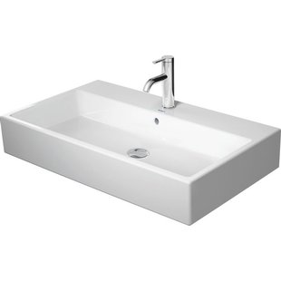 Duravit Vero Air Wastafel - 80x47cm - zonder kraangat - met overloop - geslepen - wit 2350800028