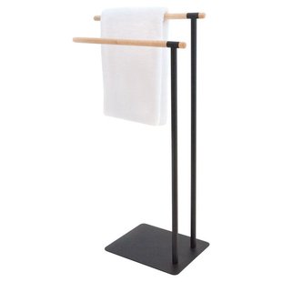 Sealskin Brix Handdoekrek Metaal/Hout Zwart 362473219