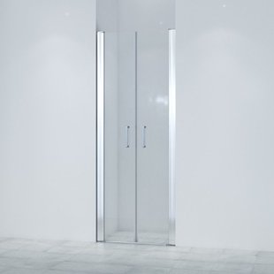 Marenza Neptune Pendeldeur - 80x200cm - 6mm veiligheidsglas - anti kalk - chroom SKII622SALOON-80