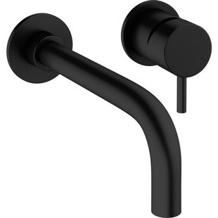 Crosswater MPRO inbouw wastafelkraan met inbouwdeel en 14cm en 22cm uitloop mat zwart 2x sw84108/sw209244