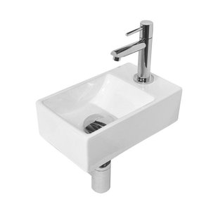 Best Design Wonder fonteinset 29x18x9.5cm 1 kraangat rechts met kraan sifon en afvoerplug keramiek wit 3875110