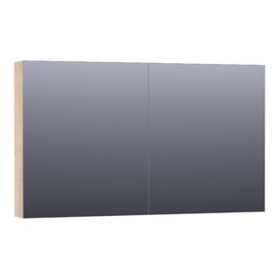 BRAUER Impress spiegelkast - 120x70x15cm - zonder verlichting - 2 dubbelzijdige spiegeldeuren - Sunlit SK-IM120SL