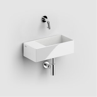Clou New Flush fontein 35x18cm inclusief afvoerset zonder kraangat Keramiek Wit CL/03.03432