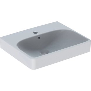 Geberit Smyle fontein 50cm 1 kraangat met overloop wit 500.256.01.1