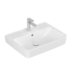 Villeroy & Boch O.novo wastafel - onderzijde geslepen 60x46cm - m.1 kraangat wit 4a416g01 Villeroy & Boch O.novo wastafel - onderzijde geslepen 60x46cm - m.1 kraangat wit 4a416g01