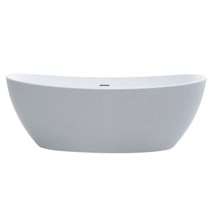 Best Design Orto vrijstaand bad 180x85x64cm inclusief sifon solid surface wit mat 4000500