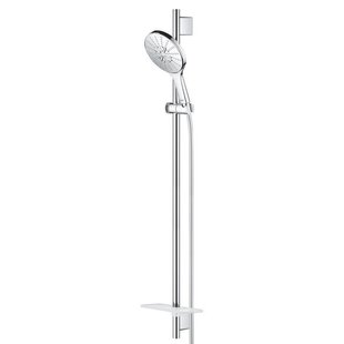 GROHE Rainshower SmartActive 150 Glijstangset - 90cm - ronde handdouche - 3 straalsoorten - gladde doucheslang - met zeepschaal - chroom 26594000