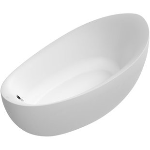 Villeroy & Boch Aveo new generation kunststof bad quaryl ovaal 190x95x44.3cm - incl. voorgemonteerde afvoer en overloop mat wit ubq194ave9w1v-rw