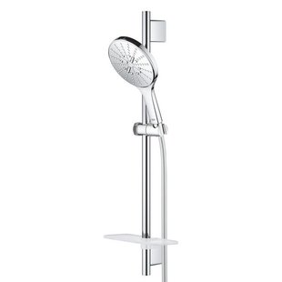 GROHE Rainshower Smartactive 150 Glijstangset - 60cm - ronde handdouche - 3 straalsoorten - gladde doucheslang - met zeepschaal - chroom 26592000