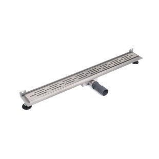 BRAUER Douchegoot - muurflens - 90x7x6.7cm - ondiep - zijuitloop - RVS DR-SRFW90NG