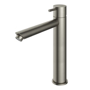 Hotbath Cobber hoge wastafelmengkraan met rechte uitloop zonder waste geborsteld nikkel CB003HSGN