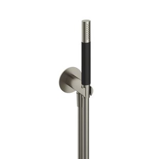 Hotbath Cobber M440 staafhanddouche met wandsteun en uitlaat en doucheslang 150cm nikkel geborsteld M440GN