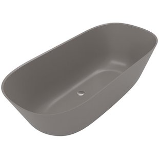Villeroy & Boch Theano vrijstaand duobad - 175x80cm - kunststof quaryl - ovaal - mat grijs ubq175anh7f200v-3s