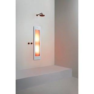 Sunshower Round Medium Plus infrarood + UV licht opbouw incl. wandbeugel 140x33x12cm White M0600-M0101-SML0700