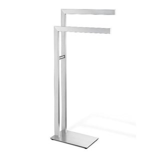 Zack Linea handdoekhouder 80x15x38.5cm staand met 2 armen RVS mat 40377