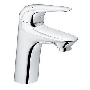 GROHE Wave New waterbesparende wastafelkraan M size ES met push open garnituur chroom 23583001