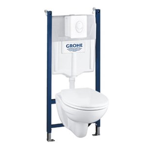 GROHE Solido Bau toiletset - inbouwreservoir - softclose zitting - bedieningsplaat wit - glans Wit 39117000