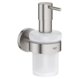 GROHE Essentials Zeepdispenser - 160ml - met houder - wandmontage - supersteel 40448dc1