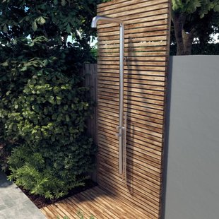 Fortifura Outdoor Original Buitendouche - Geborsteld RVS PVD (RVS) 316 - handdouche - wandmodel - Geborsteld RVS PVD (RVS) ML9010-BN