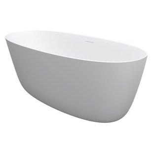 Riho Oval vrijstaand bad - 160x72cm - solid surface - mat wit B129001105 Riho Oval vrijstaand bad - 160x72cm - solid surface - mat wit B129001105