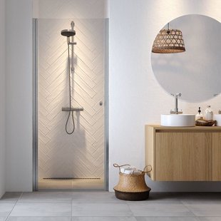 Sealskin Hooked draaideur 90x200cm voor nis 6mm veiligheidsglas chroom CCX200906265100