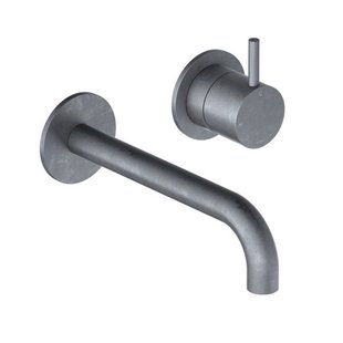 Hotbath Cobber wastafelkraan inbouw 18cm 2 gats verouderd ijzer CB005EXT18AI / HBCB005