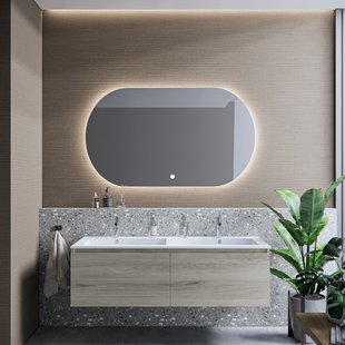 Badkamermeubelset BWS Anubis 120cm 2 Laden Grijs Eiken Met Wastafel (Naar Keuze) Badkamermeubelset BWS Anubis 120cm 2 Laden Grijs Eiken Met Wastafel (Naar Keuze)