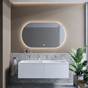 Badkamermeubelset BWS Anubis 120cm 2 Laden Mat Wit Met Wastafel (Naar Keuze)