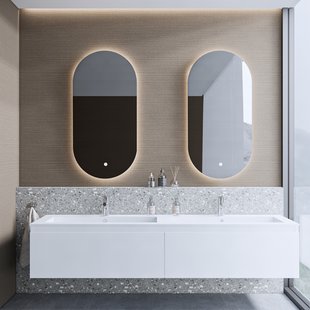 Badkamermeubelset BWS Anubis 140cm 2 Laden Mat Wit Met Wastafel (Naar Keuze)