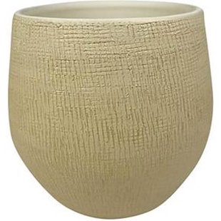 Ter Steege Pot Ryan Shiny Sand 31 cm ronde zandkleurige bloempot voor Ter Steege Pot Ryan Shiny Sand 31 cm ronde zandkleurige bloempot voor