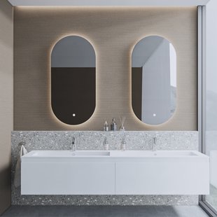 Badkamermeubelset BWS Anubis 180cm 2 Laden Mat Wit Met Wastafel (Naar Keuze)