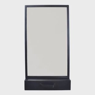 LOFT42 Verona Spiegel - Lade - Zwart - Metaal - 72x38x4