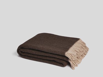 Yumeko Merinowollen deken chestnut melange 150x210 100% merino scheerwol