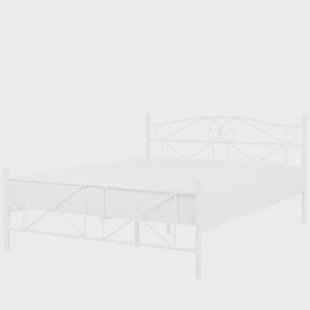 Beliani - RODEZ - Tweepersoonsbed - Wit - 160 x 200 cm - Metaal