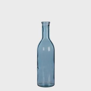 Mica Decorations Rioja Glazen Fles - H50 x Ø15 cm - Lichtblauw