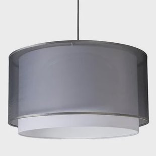 QAZQA Moderne hanglamp met kap zwart|wit 47|25 - Duo