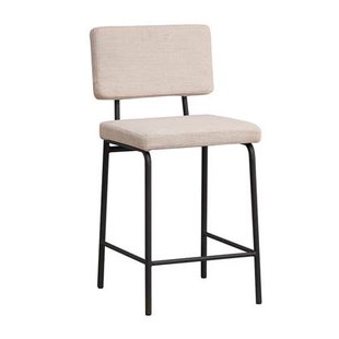 Bronx71 Scandinavische barkruk Espen beige gerecyclede stof 64-77 cm