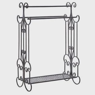 Beliani - GLADIS - Handdoekrek - Zwart - IJzer