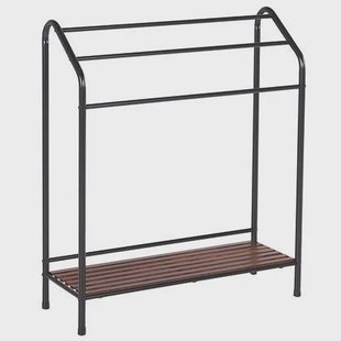 Beliani - MURIVA - Handdoekrek - Zwart - Staal