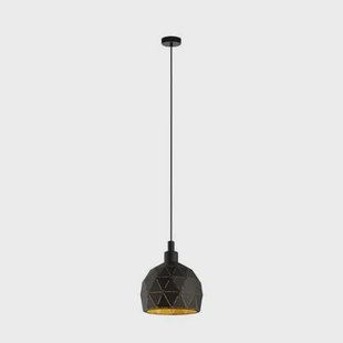 EGLO Roccaforte Hanglamp - 1 lichts - Ø17 cm - E14 - Zwart - Goud