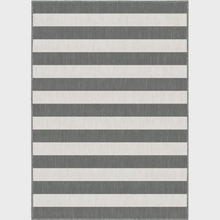 Eva Interior Buitenkleed Stripes Grijs|Wit dubbelzijdig - 160 x 230 cm