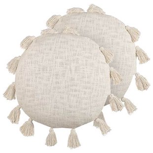 Beliani - MADIA - Sierkussen set van 2 - Beige - 45 x 45 cm - Katoen Beliani - MADIA - Sierkussen set van 2 - Beige - 45 x 45 cm - Katoen
