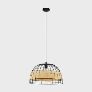 EGLO Anwick - Hanglamp - E27 - Ø 50 cm - Zwart|Rotan